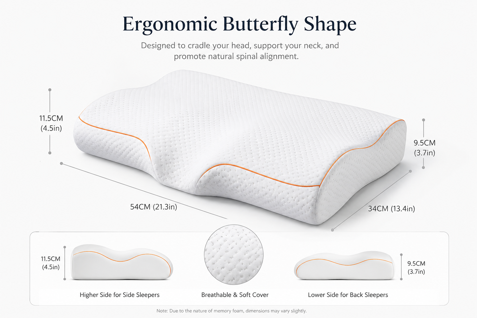 Butterfly Memory Foam Pillow